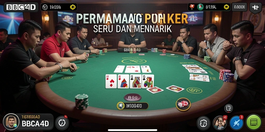 Tampilan menarik dari gameplay poker di BBCA4D.