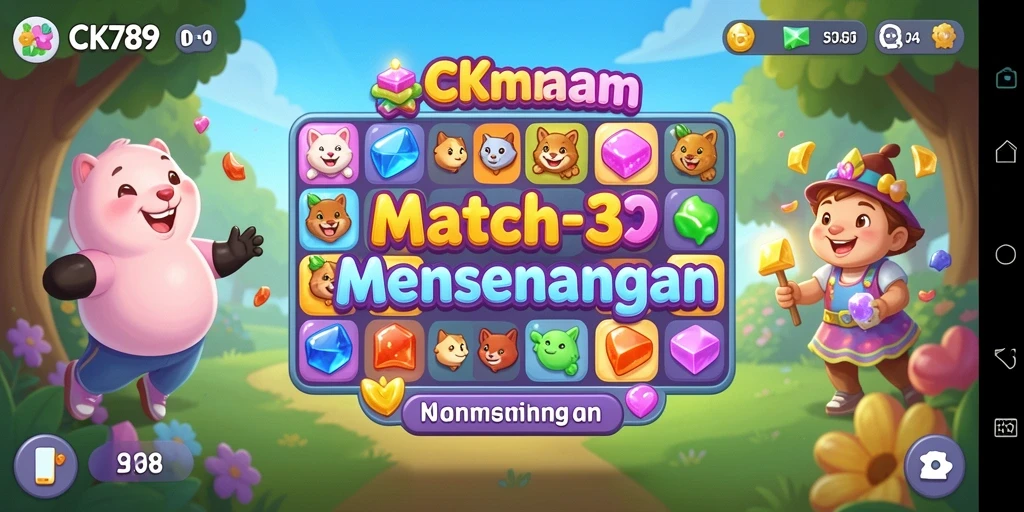 Tangkapan layar CK789 menampilkan momen seru gameplay Match-3.