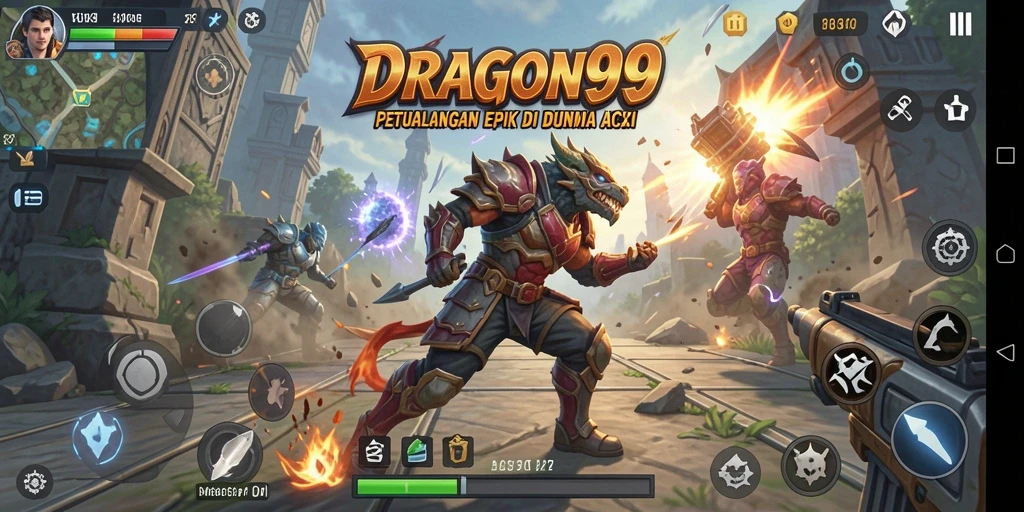 Tampilan intens dari gameplay DRAGON99 yang penuh aksi.