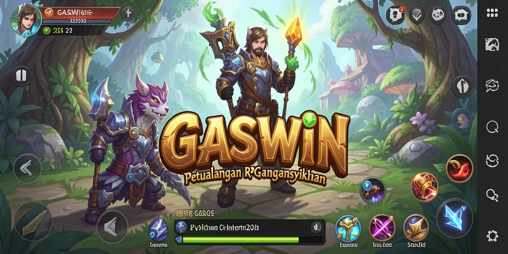 Tangkapan layar gameplay GASWIN yang dinamis dan menantang.