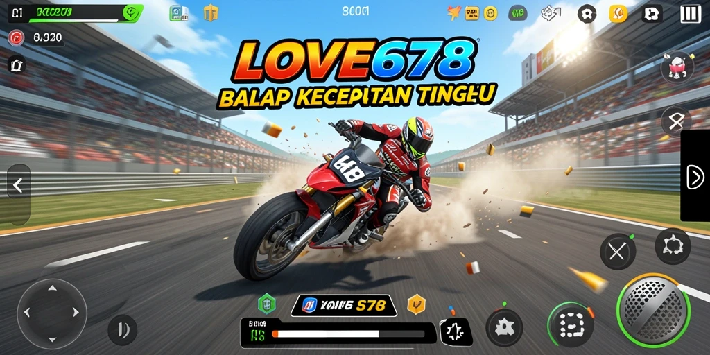 Gameplay Racing yang mendebarkan di LOVE678 dengan mobil tercepat.