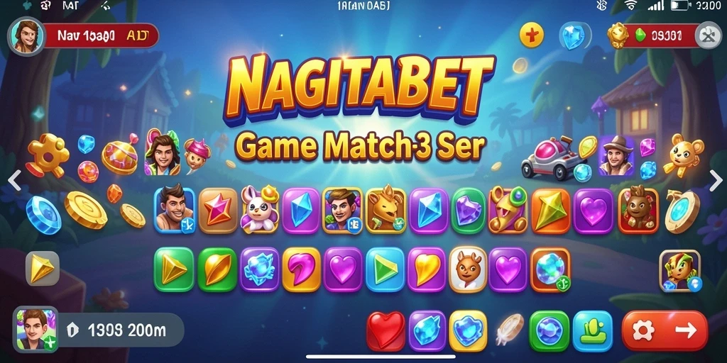 Tampilan gameplay NAGITABET yang penuh warna dan menarik.