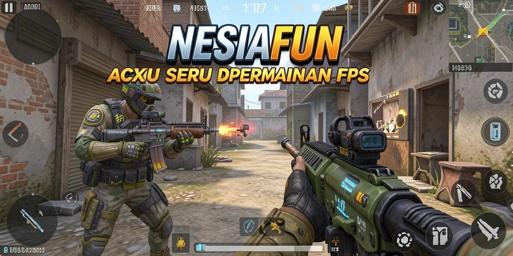 Screenshot NESIAFUN menunjukkan aksi pertempuran yang seru dan intens.