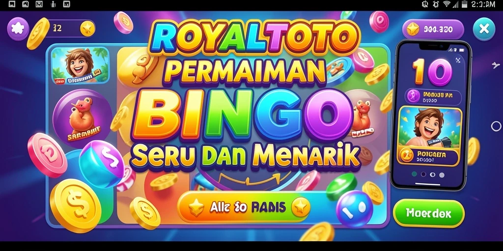 Tampilan gameplay seru dalam aplikasi ROYALTOTO Bingo.