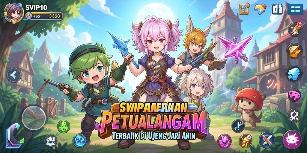 Tampilan gameplay SVIP10 dengan karakter anime yang menawan.